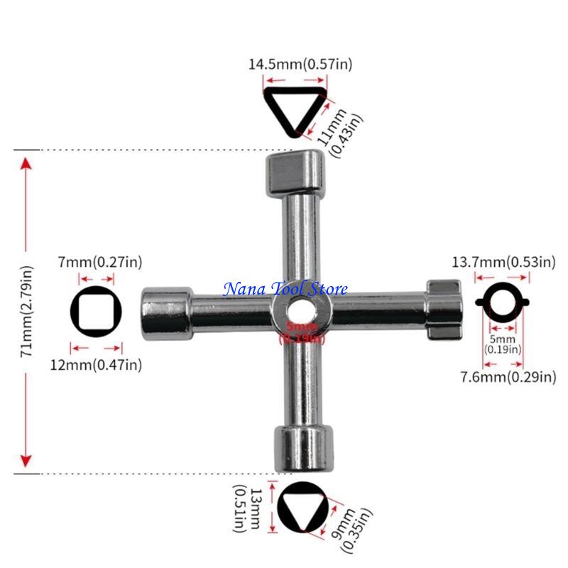 31GJ 4 Way Wrench Multi-Functional for Plumbers Cabinet