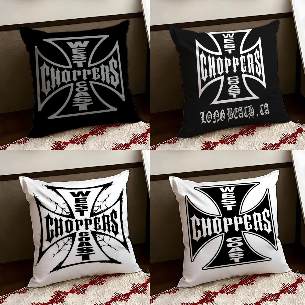 WWest Coast CChoppers Cushion Cover Reversible Soft Durable Pillow Cover Home Car MultiScene Use for Daily Comfort
