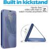 Coque - E.F.CONNECTION - Pour iPhone 12 - Effet Miroir - Rigide - Bleu