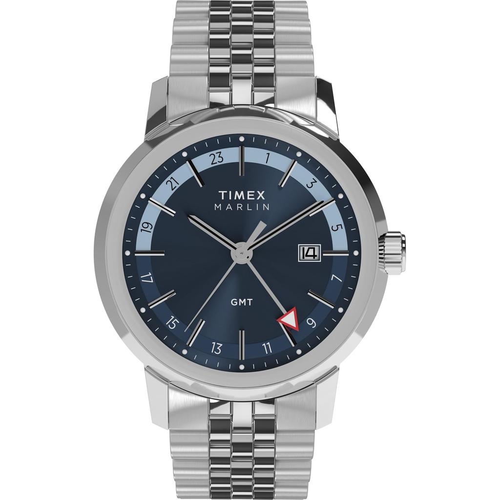 TIMEX Marlin TW2Y47600 quartz plastic blue dial stainless steel men's watch