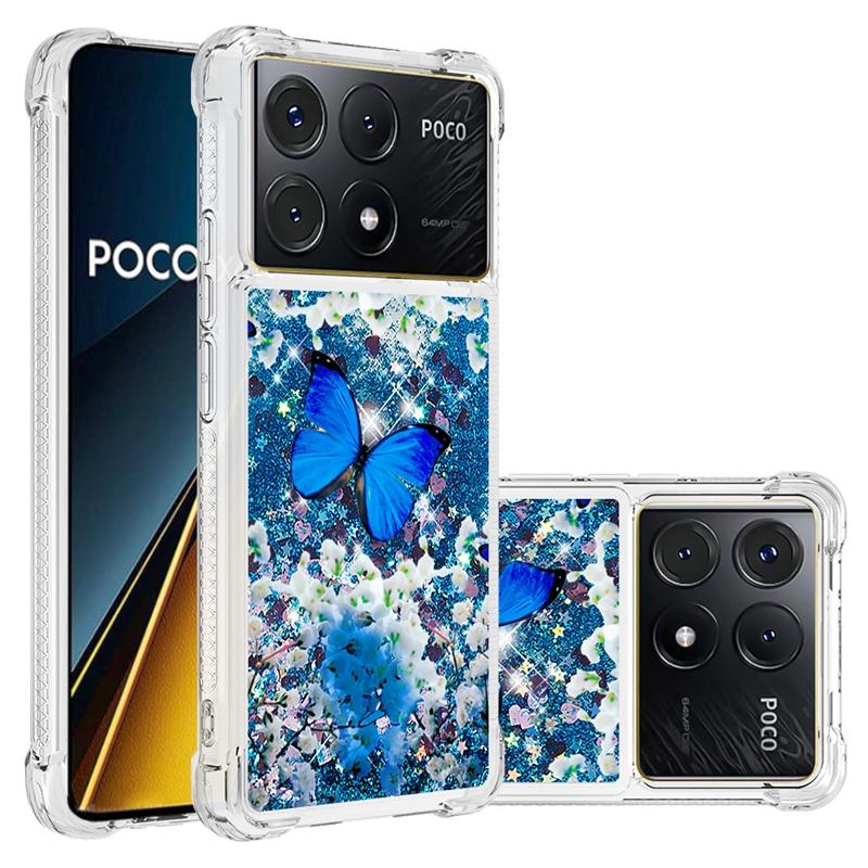 Poco X6 Pro Case For Xiaomi Poco X6 Pro Cover Painted Pattern Quicksand Liquid Cover for Xiomi PocoX6 X 6 X6Pro Phone Case Funda