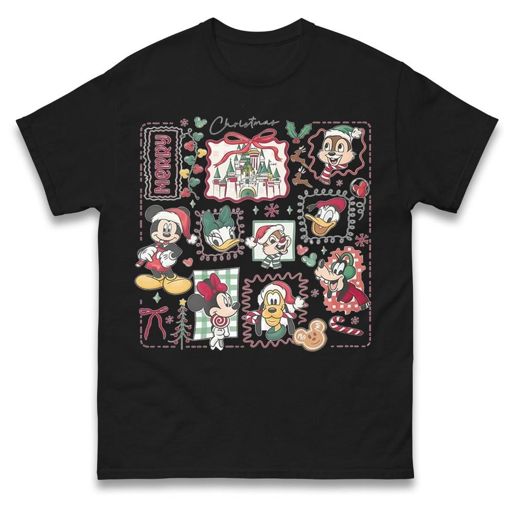 Squad Christmas Tshirt Cute Mickey Mouse Friends Festive Gift Tee Top