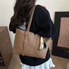 Summer new large-capacity tote bag versatile shoulder underarm bag solid color simple commuter handbag women's bag