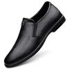Fashion 2025 New Casual Leather Business Loafers for Men Round Toe Formal Office Wedding Dress Shoes Handmade Slip-On Flat Walking Shoes