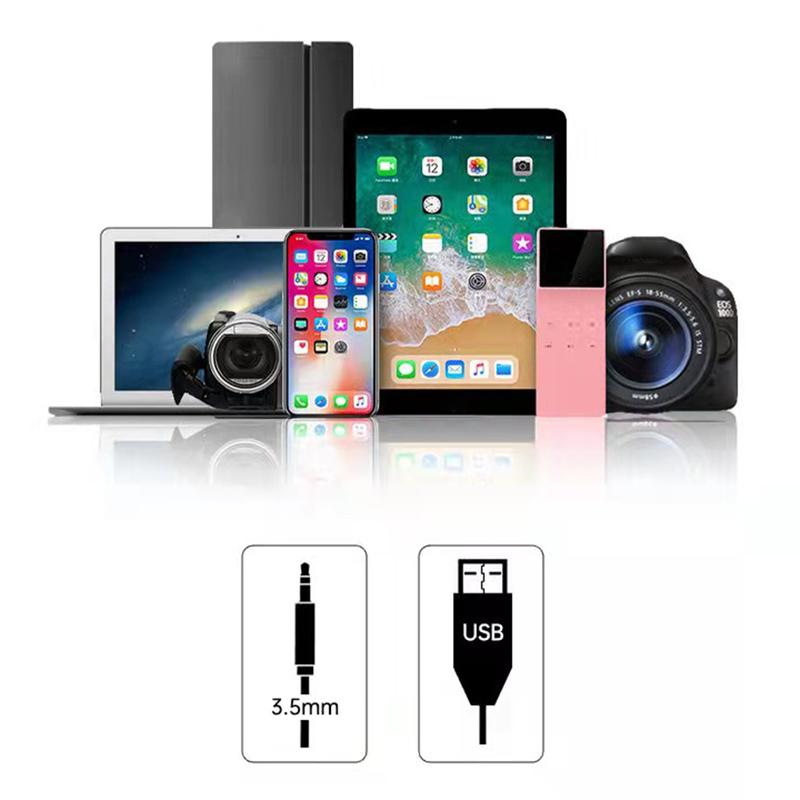 Desktop Conference Microphone 3.5mm Plug/USB Plug Computer Mic 360° Omnidirectional Speakerphone Microphone With Anti-slip Base