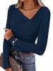 2026 Women's One-Shoulder Swing Neck Off-the-Shoulder Slimming Long Sleeve Top
