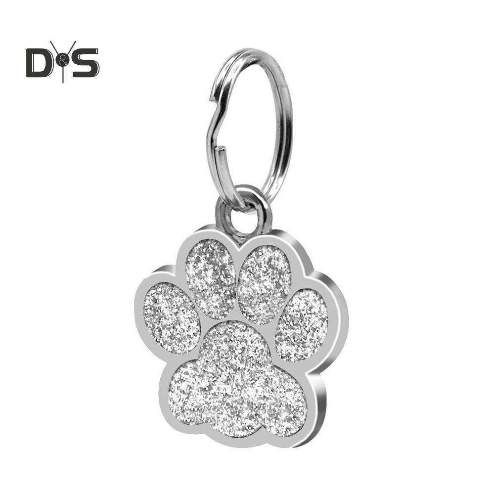 Puppy Town Jewelry Gift Mini Paw Pattern Puppy Dog Cat Collar ID Tag Pendant