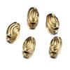 20pcs Stainless Steel Gold Color Oval Cylinder Water Wave Spacer Loose Bead for Bracelets Necklace Beads Jewelry Making DIY