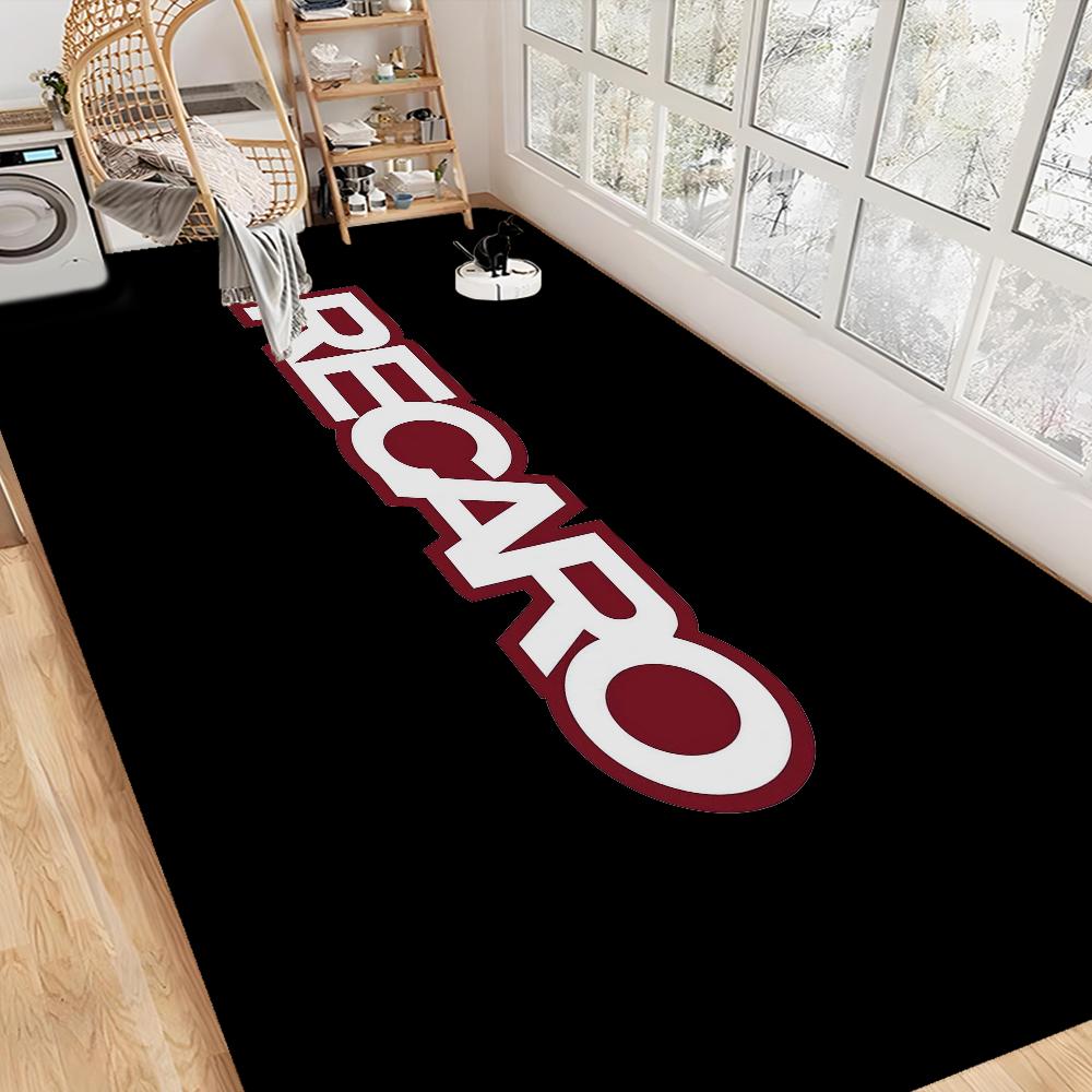 Recaros Logo Fußmatte für die Vordertür Rutschfest Wasserabsorbierend Langer Streifen Kissen Schlafzimmermatte Bettvorleger