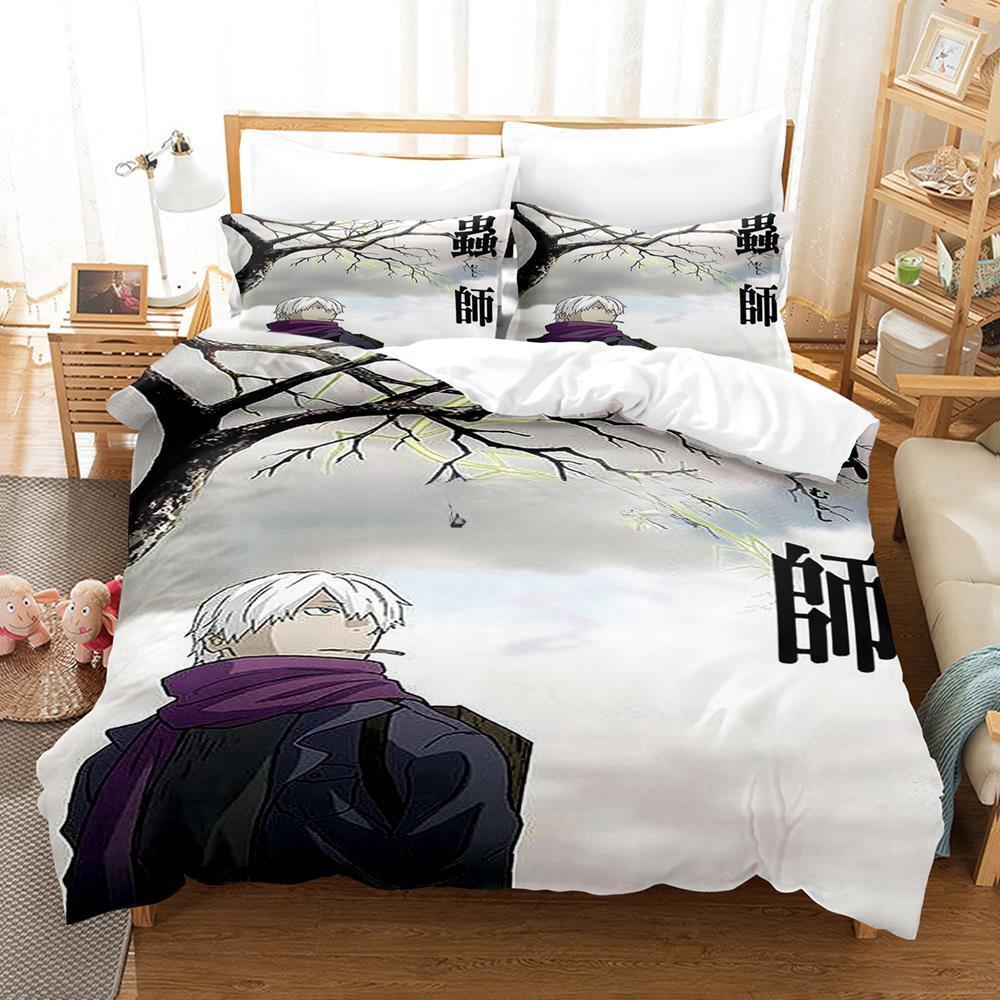 Mushishi Bedding Set Single Twin Full Queen King Size Bed Set Adult Kid Bedroom Duvet cover Sets 3D Print Anime Bed Sheet Set