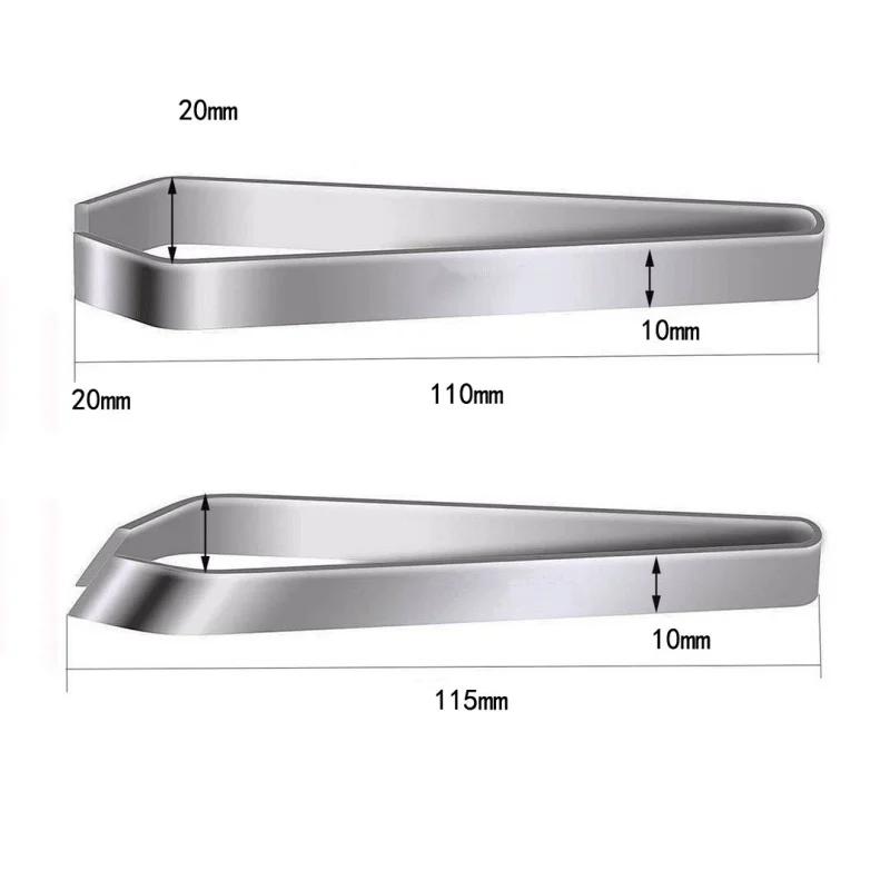 1pcs 430 stainless steel fishbone tweezers clamp puller meat puller metal food gripper cleaner kitchen utensil tool accessories