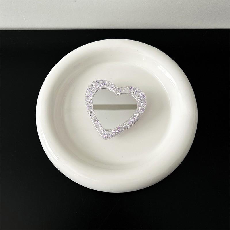 

Love Mirror Sticker Glitter Phone Airbag Holder Korean Ins Creative Portable Makeup Niche Ring