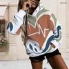 Plus Size Womens Drawstring Hooded Sweatshirt Long Sleeve Loose Soft Casual Leisure Daily Street Top