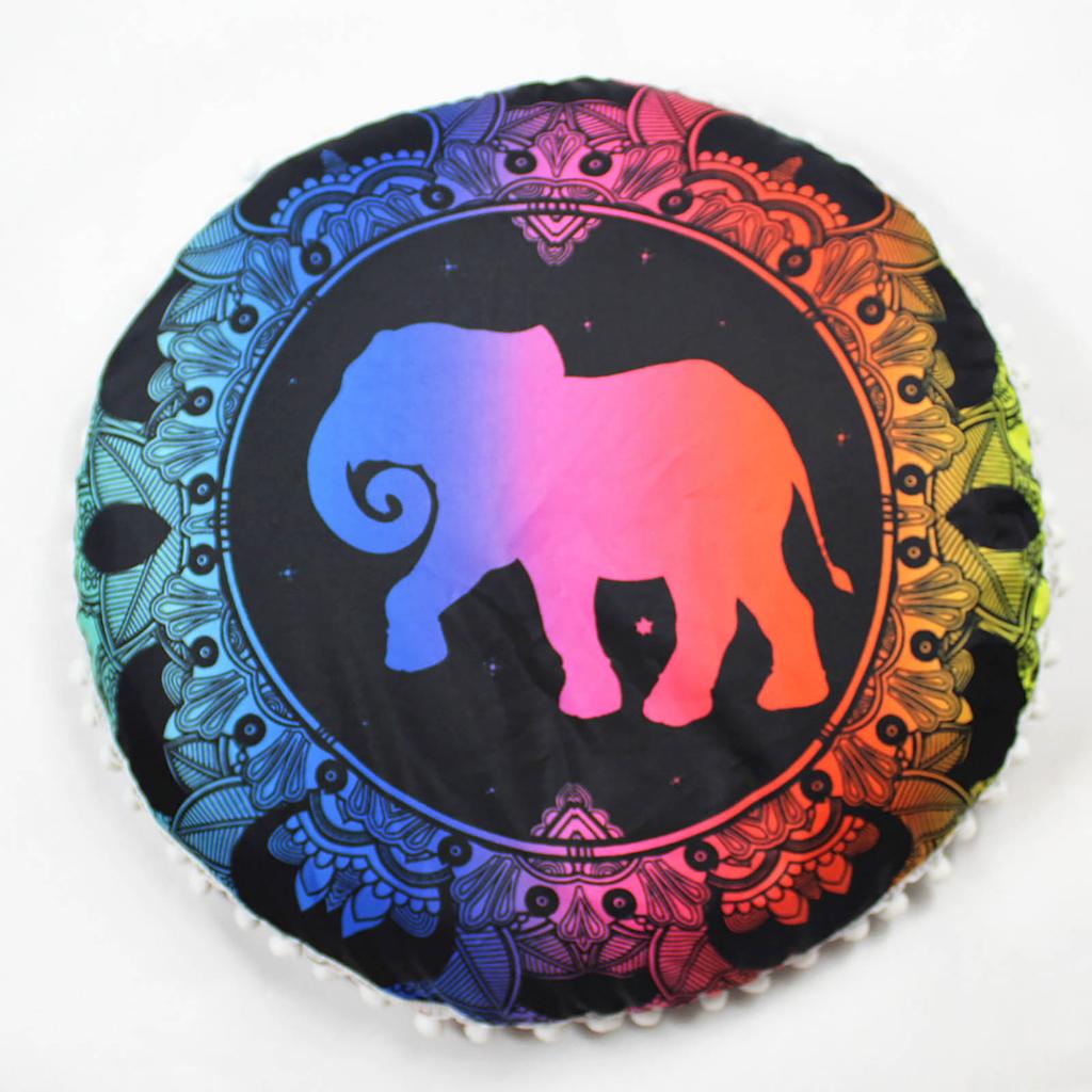 Round Bohemian Meditation Cushion Cover Ottoman Cushion Pillowcase Sofa Cushion