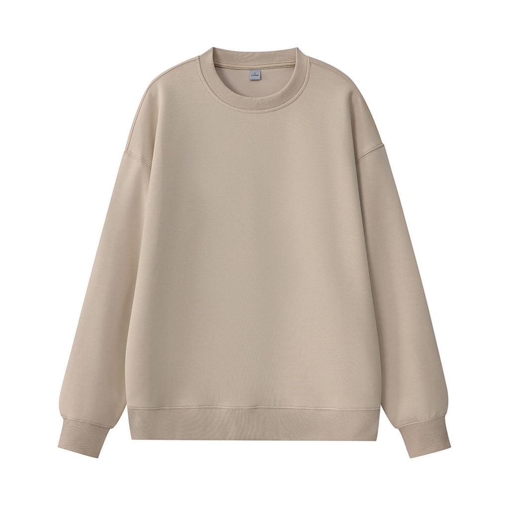Unisex Round Neck Sweatshirt with Printed Logo - Lightweight, Breathable, Suitable for Spring and Autumn