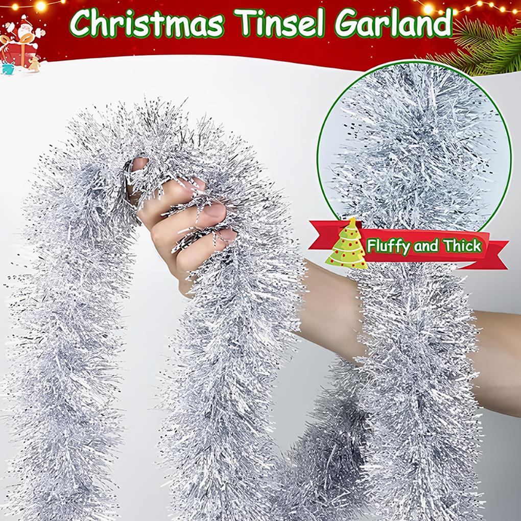 Julgirland Dekoration, Konstgjord Tallgirland Dekor för Utomhus Inomhus Grön Grönska Öppna Spisar Högtidsfest Dekor 15m