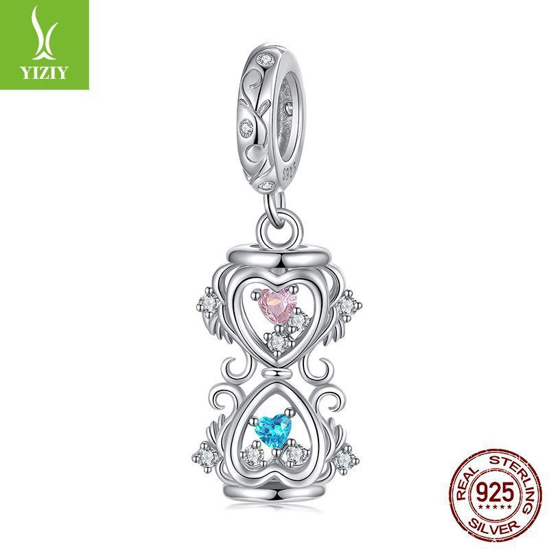 S925 Silver Spring Series Flower Violin Pendant Wind Personality Diy Bracelet Beaded Accessories