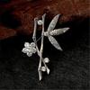 Korean Style Pearl Brooch: Versatile Floral Diamond Pin for Women's Coats