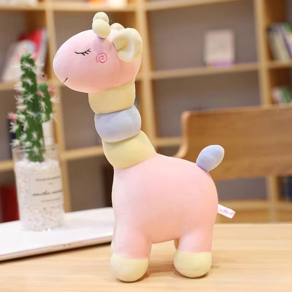 

Huggable Plush Giraffe Soft Stuffed Giraffe New Sleep Companion Kids 30cm розовый