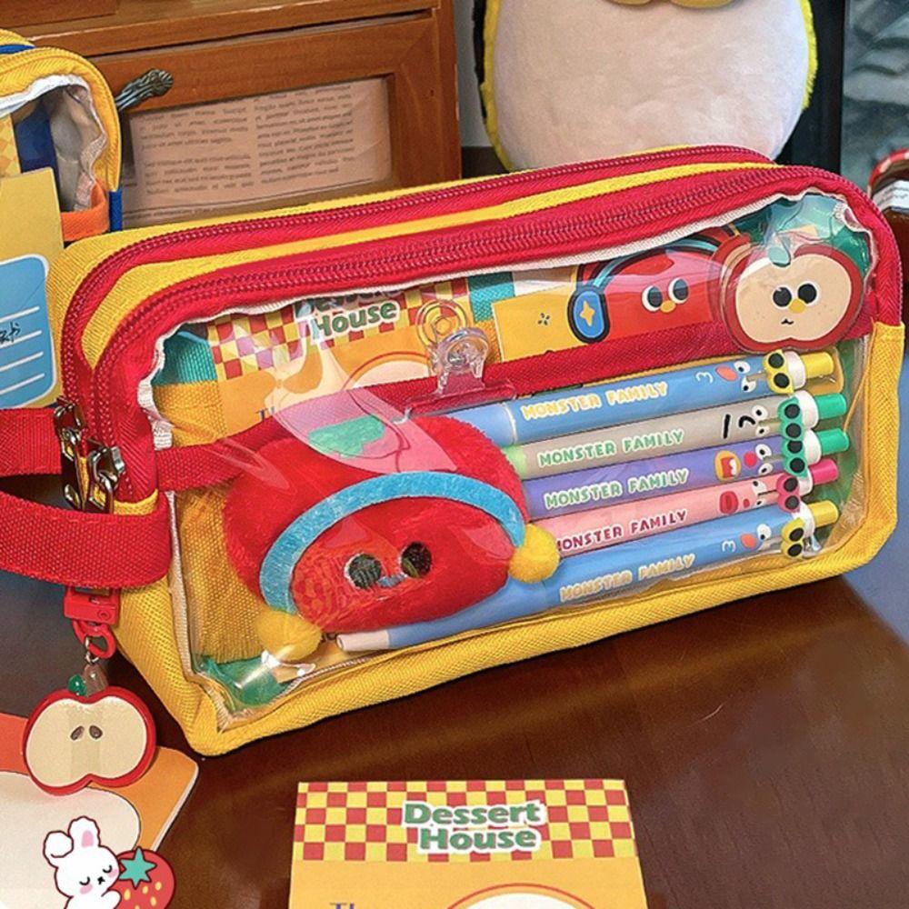 Transparent Pencil Case Waterproof Stationery Bag New Pen Bag  School Office