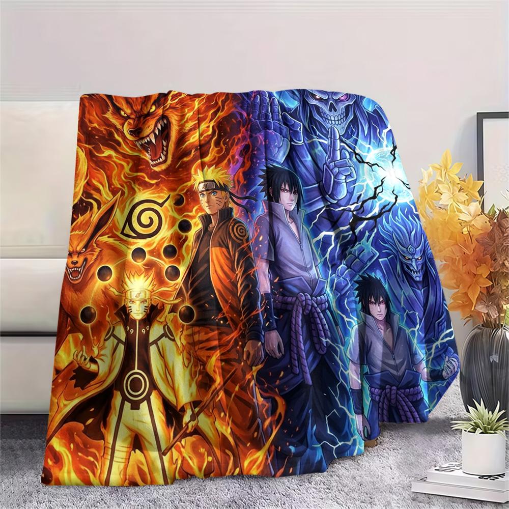 Naruto Print Flannel Blanket, Ultra Soft High Quality All Seasons Warm Throw, Home Decor Cozy Blanket, Perfect Christmas Gift