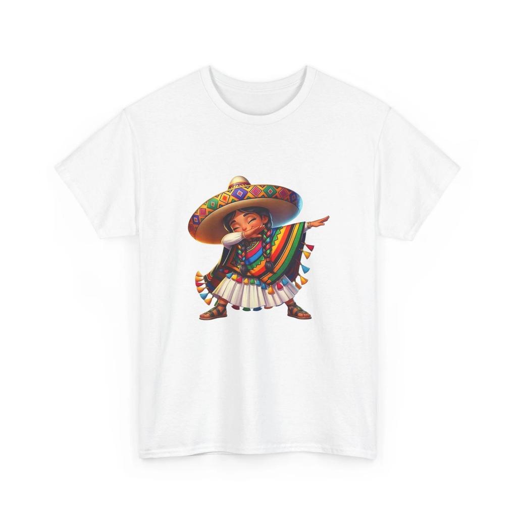 Maglietta Ragazza Messicana che fa il Dabbing, Maglietta Donna Ragazza Cinco De Mayo