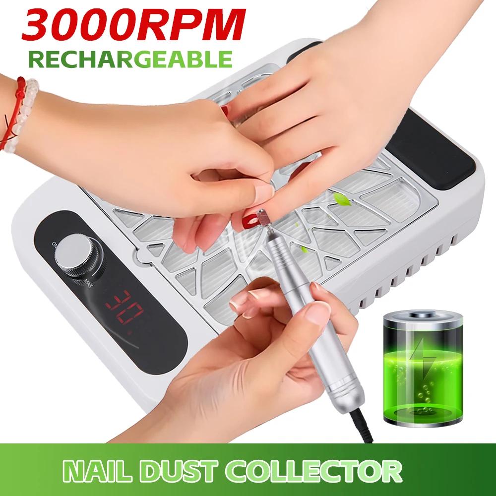 Professional Nail Dust Collector Vacuum Gel Nail Duster with Filter for Nail Art Salon