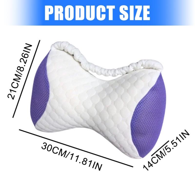 Knee Pillow with Washable Polyester Cover and Yielding Center, Carry Loop for Side Sleep and Between-Knee Placement