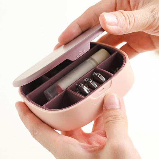 Stressresistente Schmuckschatulle mit Spiegel aus ABS zur sicheren Aufbewahrung von Schmuck für Damen