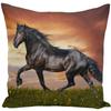 Throw Pillow Case 45x45 Animal Print War White Horse Cushion Cover Sets for Chair Sofa Decorative Home Farmhouse Decor