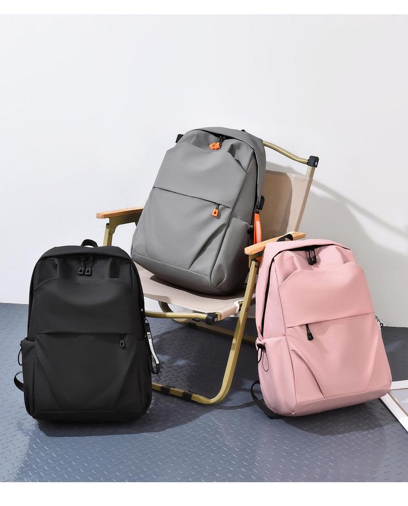 Men's Large Capacity Solid Color Backpack: Ideal for Business Travel, School, and College.