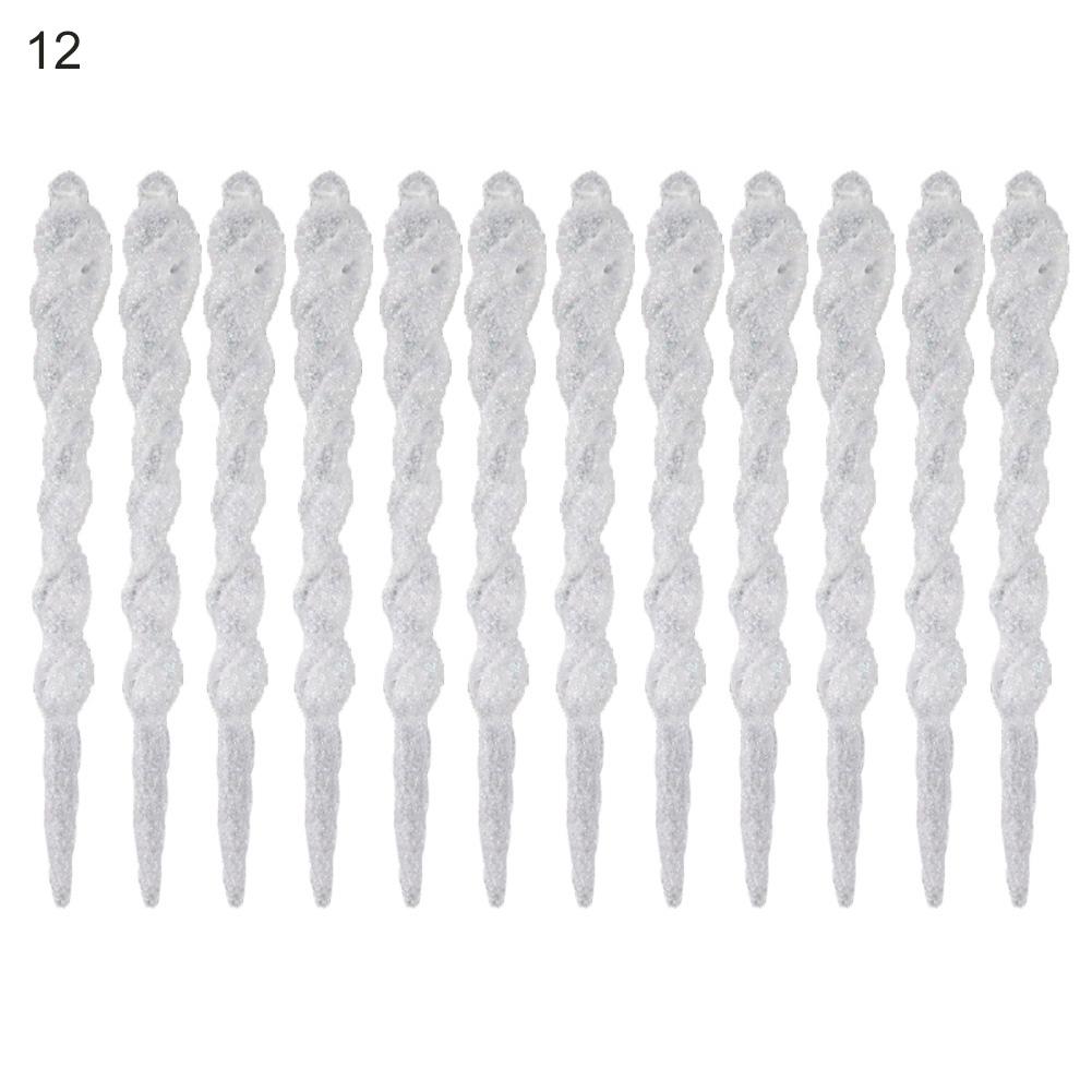 12 Stücke Simulation Gefälschte Eiszapfen Prop mit Seil Weihnachten Baum Hängen Party Ornament