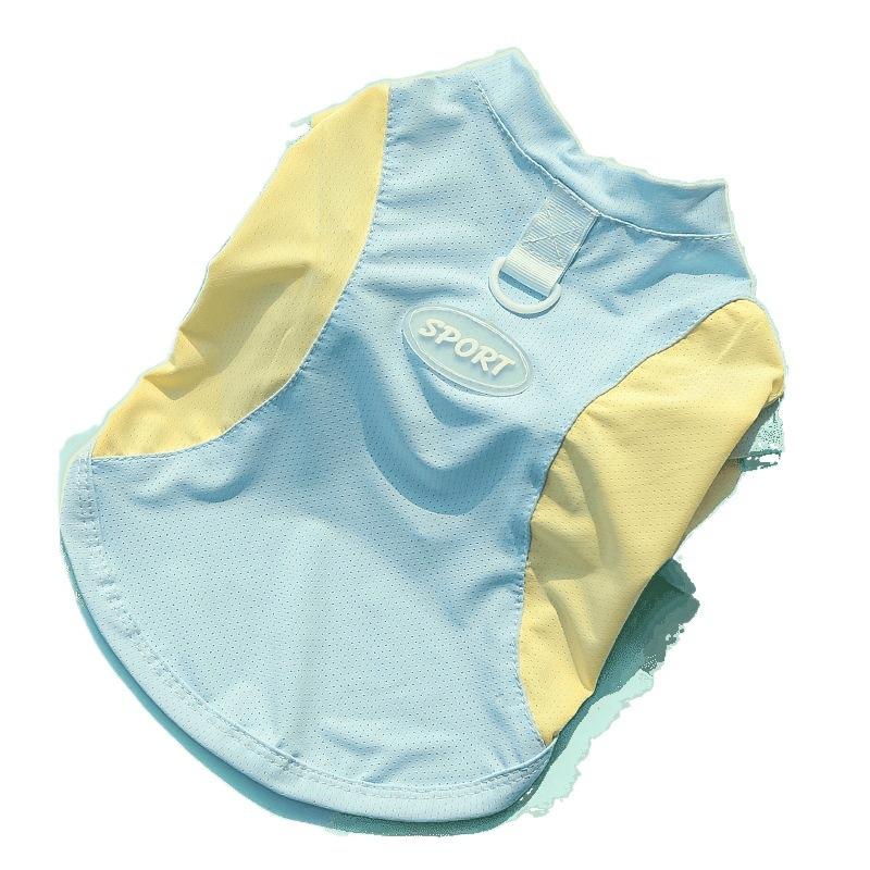 Pet Large Dog Golden Retriever Clothes Spring Summer Thin Breathable Ice Silk Dog Cat Clothes Cool Vest Sun Protection Supplies