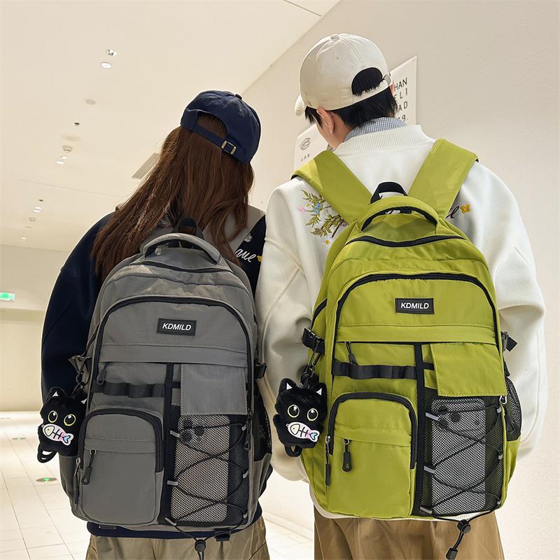 Fashion Backpack for Men & Women – Large Capacity School Bag with Multiple Pockets & Water Bottle Holder – Perfect for Daily Use