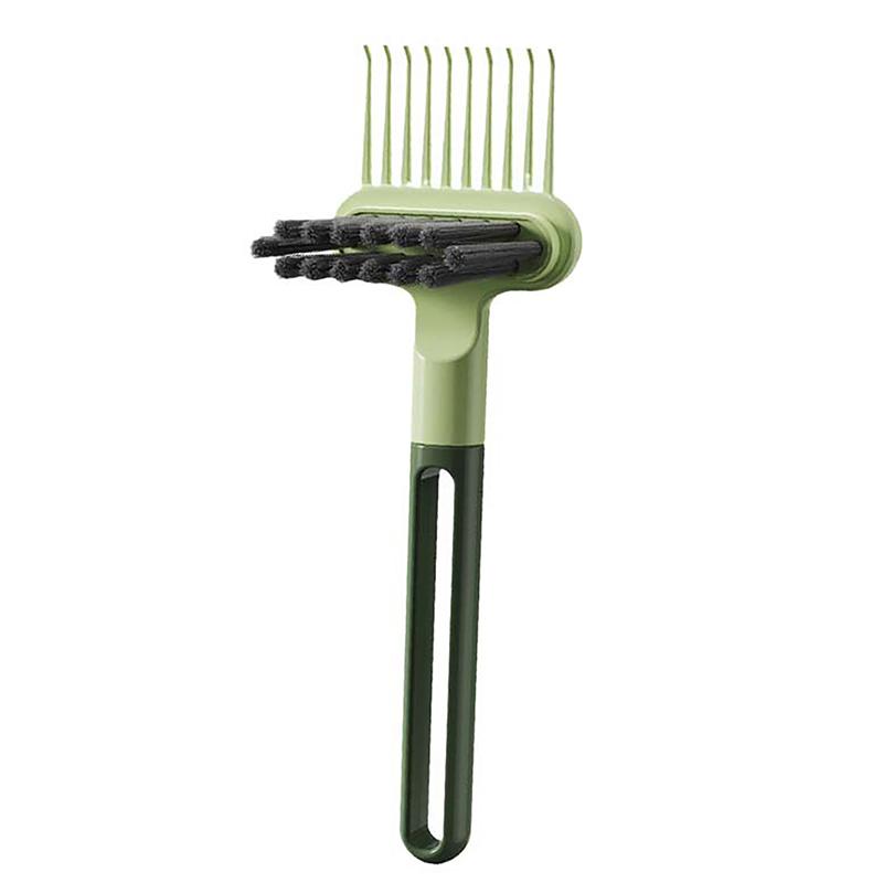 

Щетка для чистки расчески 2в1 Креативная щетка для волос Встроенный инструмент Удалитель грязи с волос Инструмент для чистки Мини-щетка для чистки зелёный