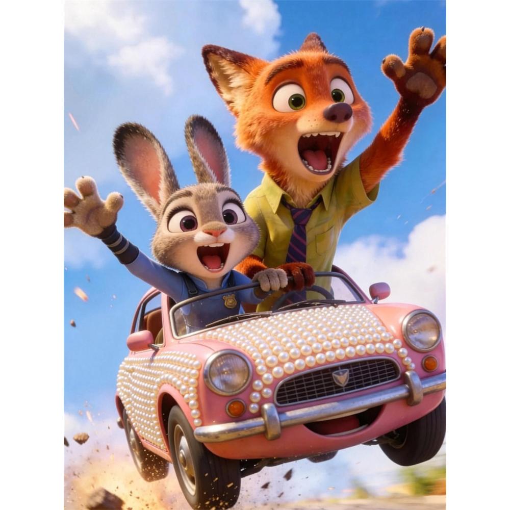 

Disney Pearl Painting Set Judynicks Pearl Car Adventure Perfect for Beginners Sparkling Painting Crafts Home Wall Decoration Handmade Gift 35x45cm