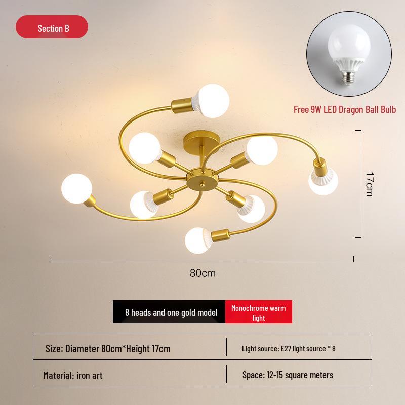 Nordic LED Ceiling Light: Modern Minimalist Design for Bedrooms & Living Rooms