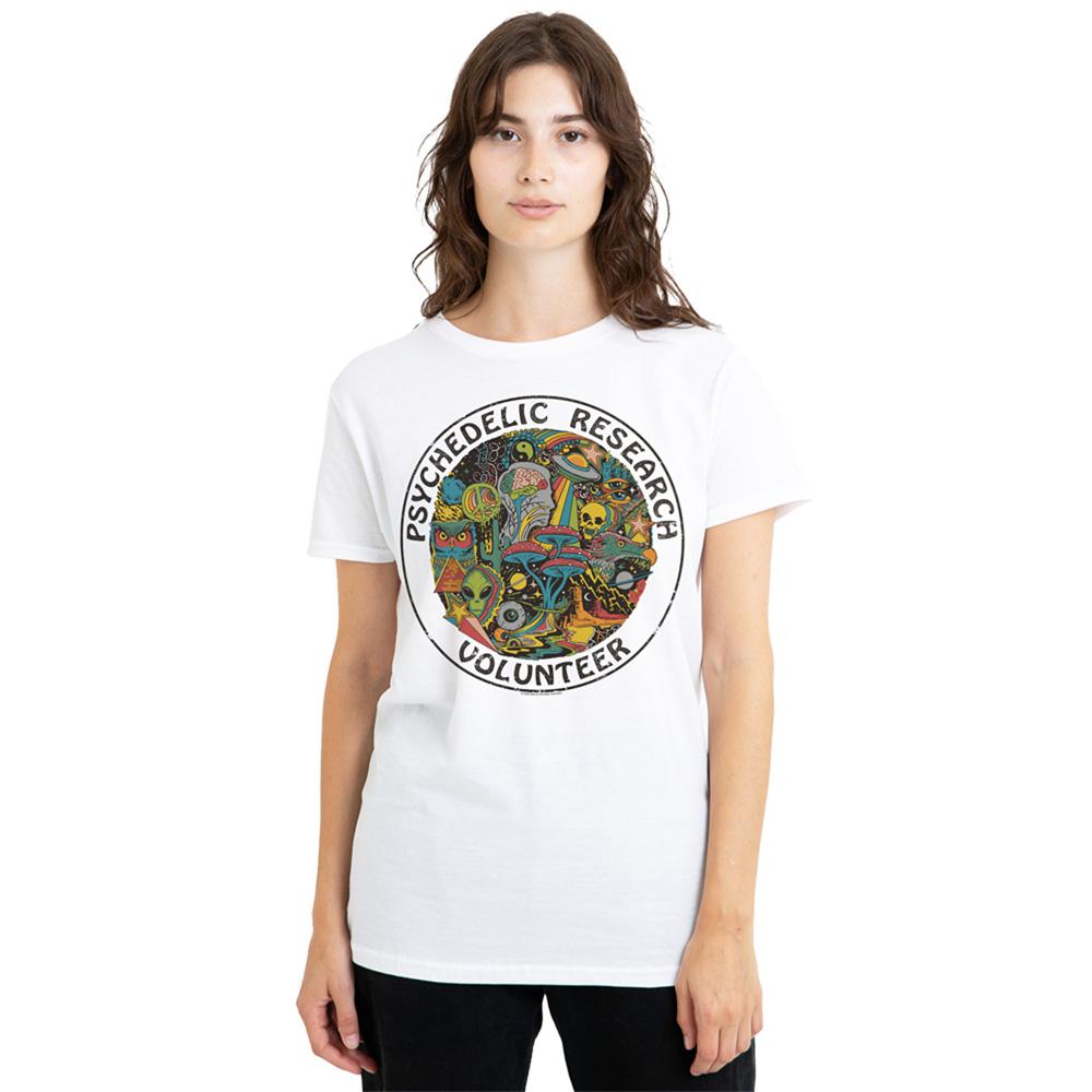 Steven Rhodes Womens/Ladies Psychedelic Research Volunteer T-Shirt