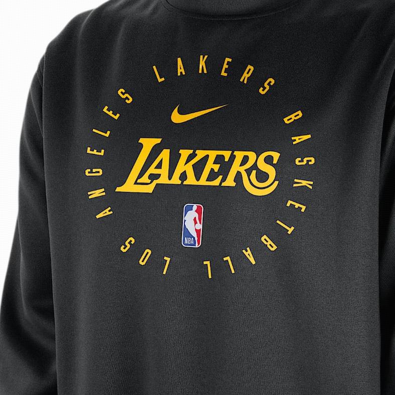 New Nike X NBA Los Angeles Lakers Dri Fit SS25 Sweatshirt Men's Black FQ3372-010
