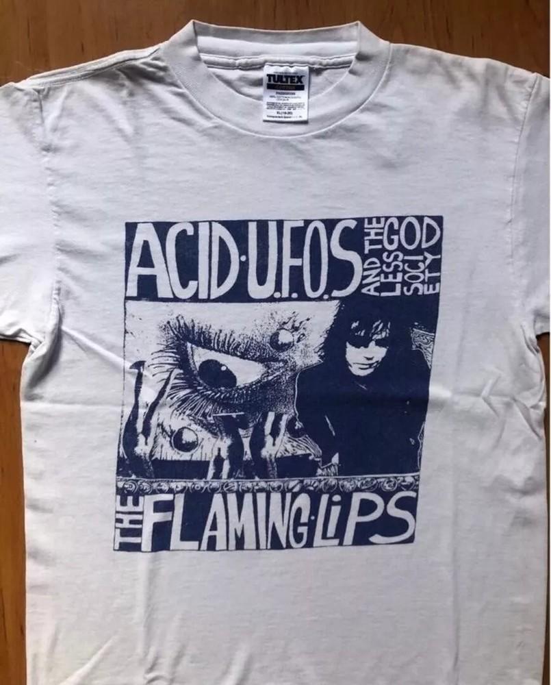 Хлопковая футболка с коротким рукавом The Flaming Lips Белая Унисекс S-5XL Мужская Женская Унисекс Футболка XL