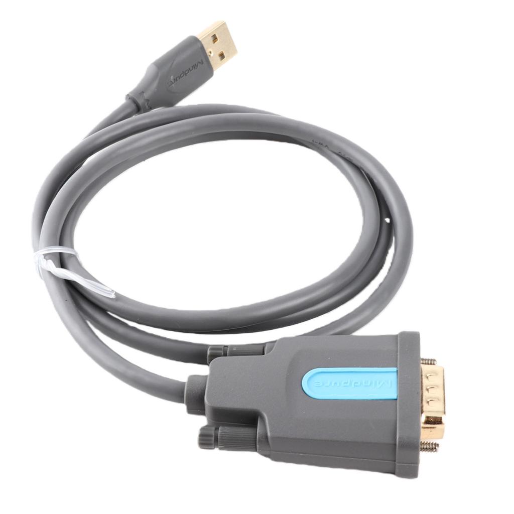 Mindpure Serial Port Cable US015 USB To DB9 RS‑232 Male To Male Computer Converter Cable