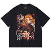230 g/m² 100% bavlna Demon Slayer V85 Rengoku potisk Unisex těžké bavlněné tričko
