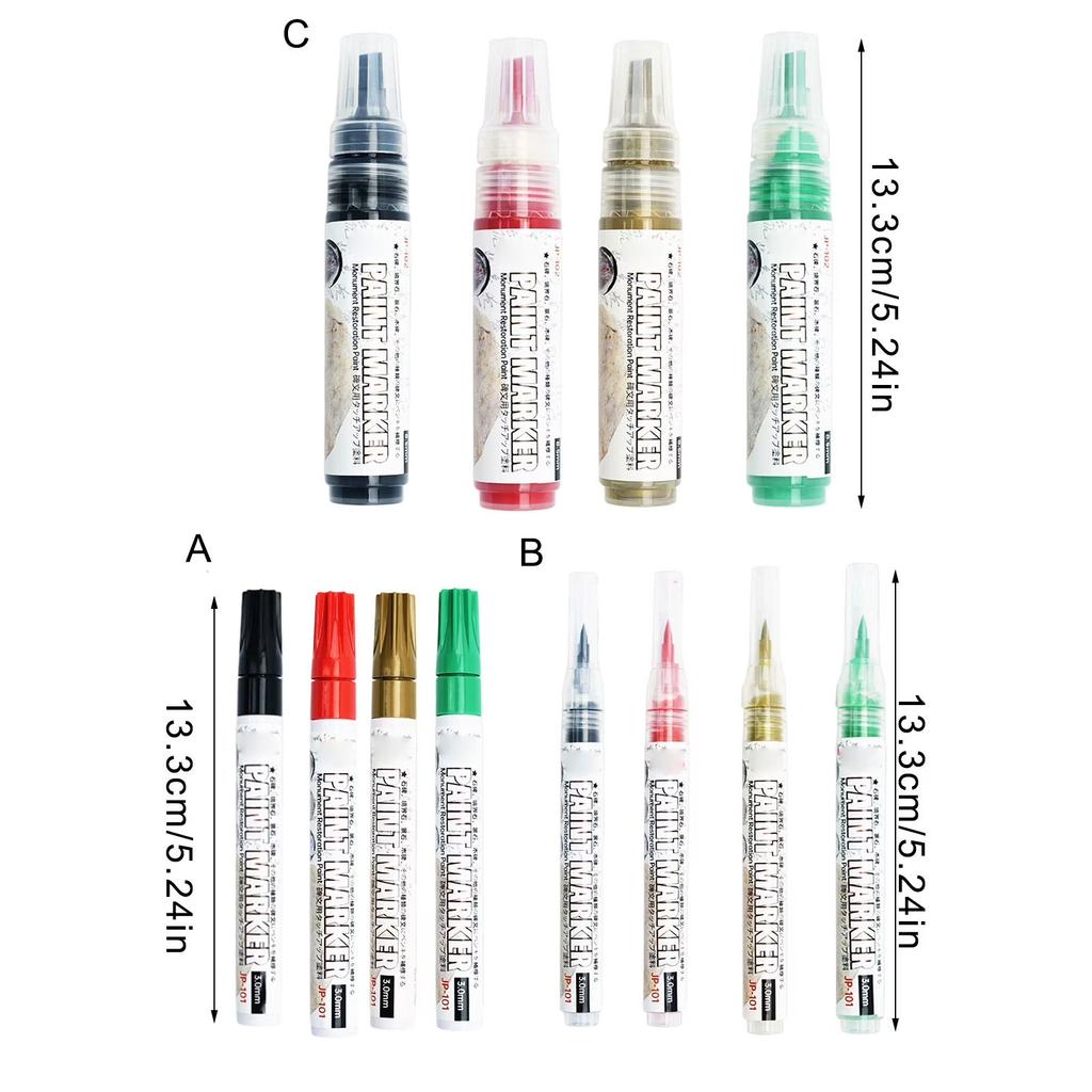 Paint Marker Pen Oil-Based Paint Marker Durable Fine Tip Marker for Writing Drawing on Various Surfaces Suitable for Industrial and Artistic Use