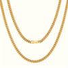 USA 5mm Kubansk Länk 18K Äkta Guldpläterad Miami Kubansk Curb Halsband Hip Hop Smycken 16/18/20/22/24 Tum Halskedjor för Män Kvinnor