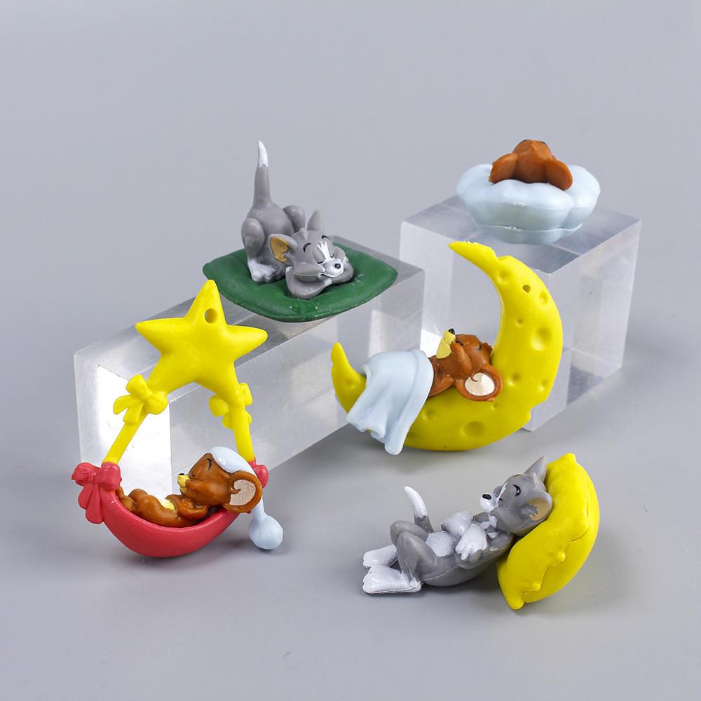 Sleep And Tom Jerry Pvc Animal Action Figures Model Toy Cartoon Decoration Gifts