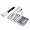25PCS/Set Manual Leather Carving Stamp Hammer Embossing Beveler Tools Kit