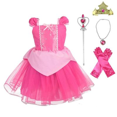 [Dressy Daisy] Toddler Girl Princess Costume, Fancy Summer Dress, Outfit with Accessories, Size 2-3 Years, Hot Pink