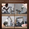 ABS Swivel Kitchen Faucet Anti Splash Sink Mixer Tap Hot Cold Water Bathroom Brushed Nickel Home