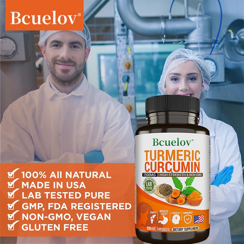Curcumin, schwarzer Pfeffer, Gelenkpräparate, 1500mg, 120 Kapseln