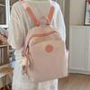 Large Capacity Lightweight Women's Backpack Student Solid Color Schoolbag